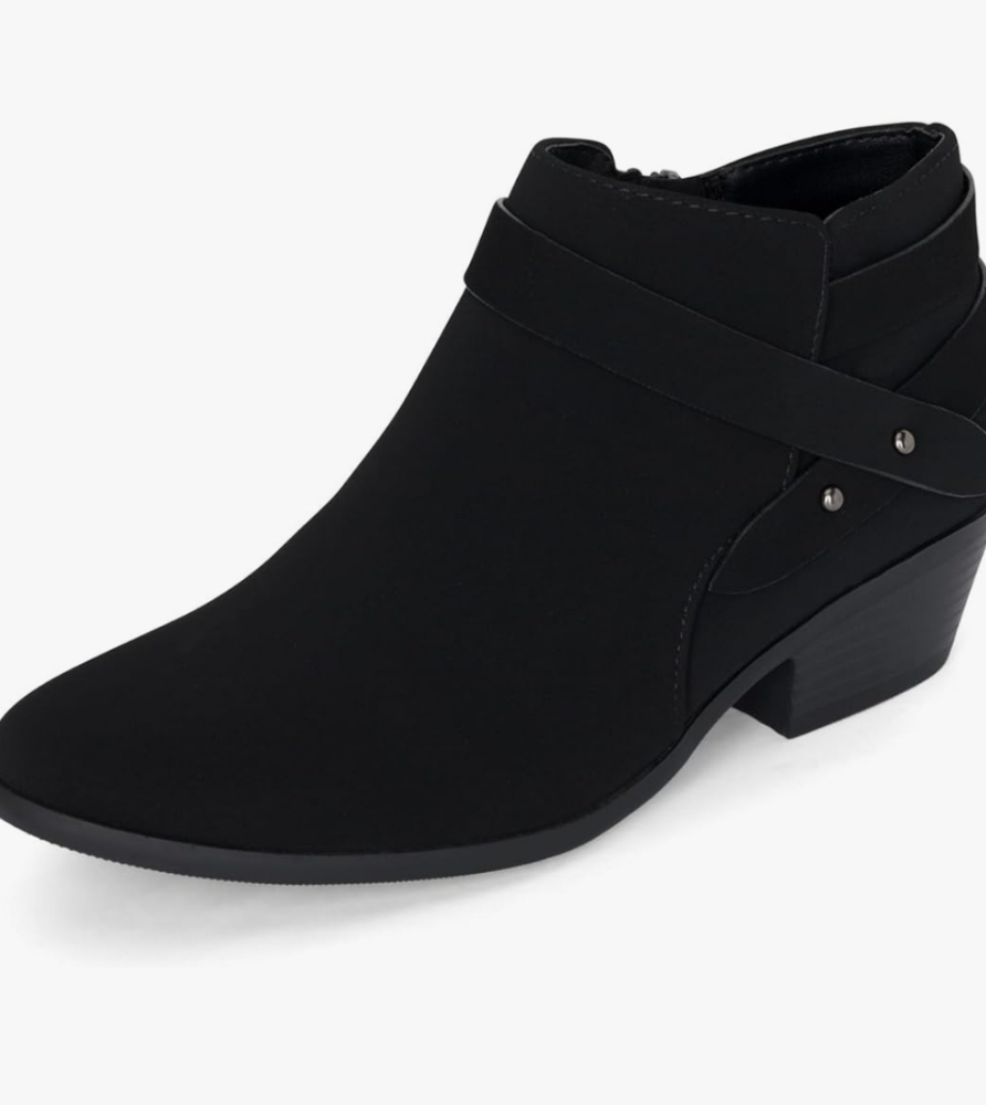 Black ankle booties size 12